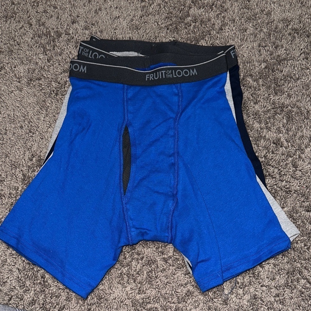 Fruit of the Loom Men's Blue and Black Boxer Briefs 5PK